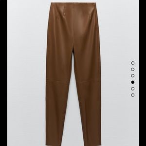 Zara high waisted faux leather legging